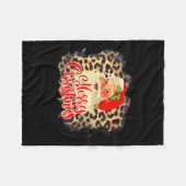 Luipaard Santa Vrolijk Kerstfeest Sinterklaas Fleece Deken (Voorkant (Horizontaal))