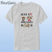 Luipaard, Schattige meisje houdt van katten Animal T-shirt