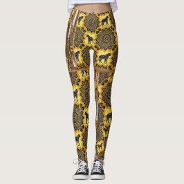Luipaard schets fusiepatroon kunst leggings