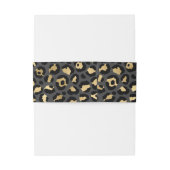 Luipaard skin invitatie tailleband uitnodigingen wikkel (Achterkant Voorbeeld)