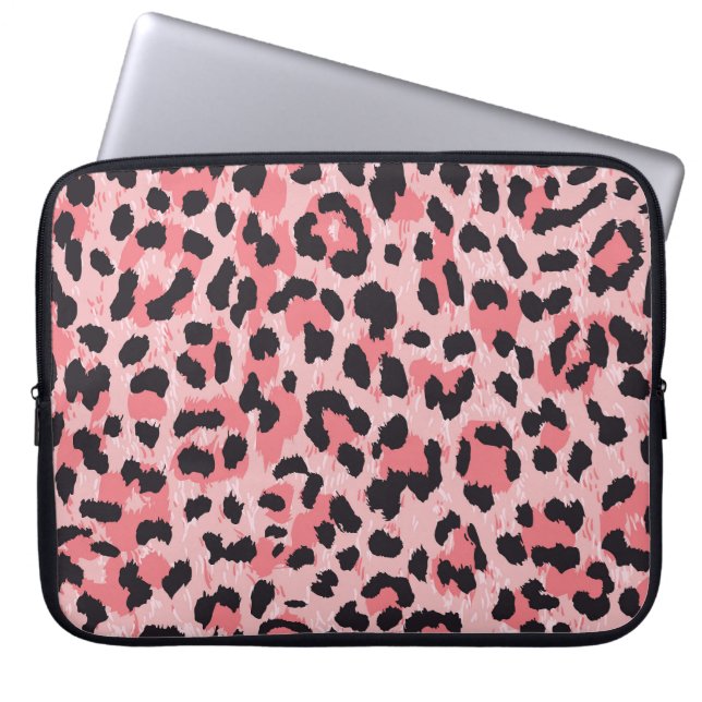 Luipaard skin:  naadloze textuur laptop sleeve (Voorkant)