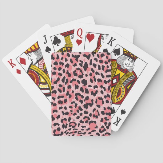 Luipaard skin: naadloze textuur pokerkaarten (Achterkant)