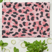 Luipaard skin:  naadloze textuur theedoek (Gevouwen)