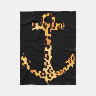 Luipaard Skin Print Patroon Nautisch Bootvaren Zei Fleece Deken