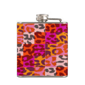 Luipaard Skin Retro Patroon 2 Heupfles (Achterkant)