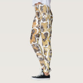 Luipaard Slang Dierlijke Print Textuur Leggings (Links)