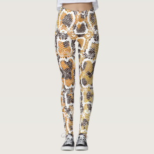 Luipaard Slang Dierlijke Print Textuur Leggings