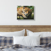 luipaard slapend canvas wandkunst afdruk (Insitu (Slaapkamer))