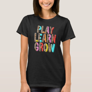 Luipaard Speel Leer Groei Leraar Leven Terug Naar T-shirt
