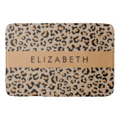Luipaard, spuiten, bruine luipaard, Jouw naam Badmat (Voorkant)