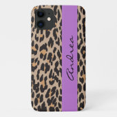 Luipaard, spuiten, bruine luipaard, Jouw naam Case-Mate iPhone Case (Achterkant)