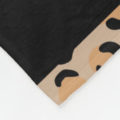 Luipaard, spuiten, bruine luipaard, Jouw naam Fleece Deken (Hoek)