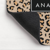 Luipaard, spuiten, bruine luipaard, Jouw naam Muismat (Hoek)