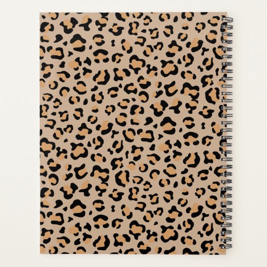 Luipaard, spuiten, bruine luipaard, Jouw naam Planner (Achterkant)