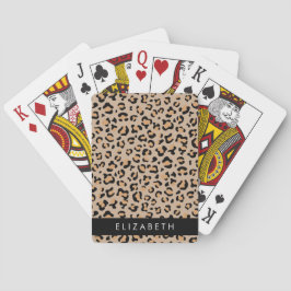 Luipaard, spuiten, bruine luipaard, Jouw naam Pokerkaarten