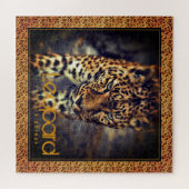 Luipaard [Square Jigzaag puzzle] Legpuzzel (Horizontaal)