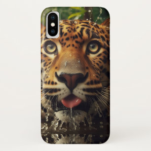 Luipaard staart terwijl hij water in Oerwoud lapt Case-Mate iPhone Case