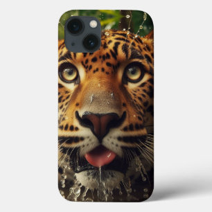 Luipaard staart terwijl hij water uit de jungle dr Case-Mate iPhone case