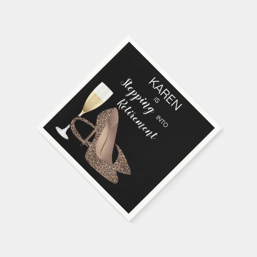 Luipaard stapt in pensioen servetten (Hoek)