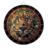 Luipaard Sterren Terwijl In Oerwoud Regulering Dartbord (Voorkant)