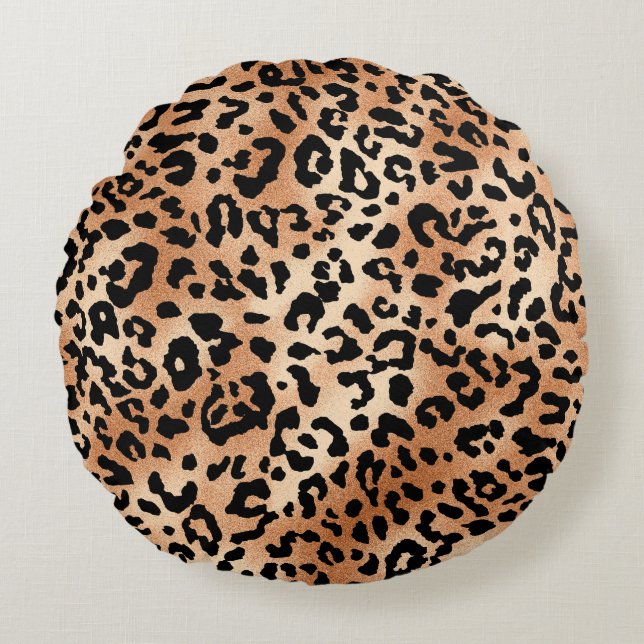 luipaard. Stijlvol design met luipaard Rond Kussen (Voorkant)