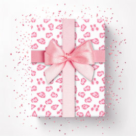 Luipaard Stip in Roze Cadeaupapier