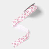 Luipaard Stip in Roze Grosgrain Lint (Achterkant)