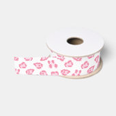 Luipaard Stip in Roze Grosgrain Lint (Spoel)