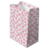 Luipaard Stip in Roze Medium Cadeauzakje (Achterkant Gekanteld)