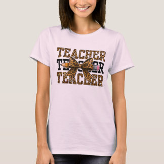 Luipaard Strik Lehrer School Potlood Schattig Klas T-shirt