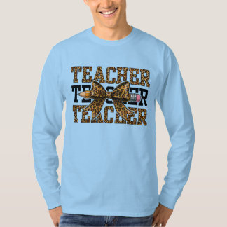 Luipaard Strik Leraar School Potlood Lief Klasloka T-shirt