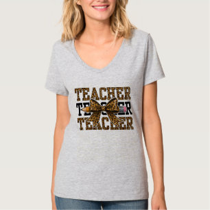 Luipaard Strik Leraar School Potlood Lief Klasloka T-shirt