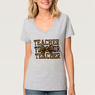 Luipaard Strik Leraar School Potlood Lief Klasloka T-shirt