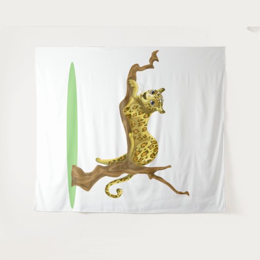 Luipaard Tapijt Wandkleed (Voorkant (horizontaal))