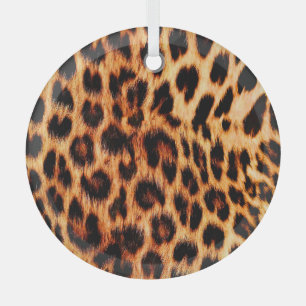 Luipaard textuur, Afrikaans dier naadloos patroon. Glas Ornament