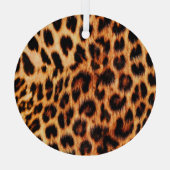 Luipaard textuur, Afrikaans dier naadloos patroon. Glas Ornament (Achterkant)