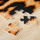 Luipaard textuur, Afrikaans dier naadloos patroon. Legpuzzel (Zijkant)