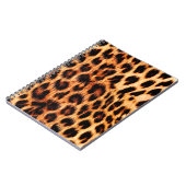 Luipaard textuur, Afrikaans dier naadloos patroon. Notitieboek (Linkerzijde)