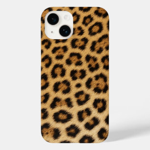 luipaard textuur bont huid leer dierprint patroon Case-Mate iPhone 14 hoesje