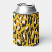 Luipaard Textuur Dier Print Achtergrond Blikjeskoeler (Blikje Achterkant)