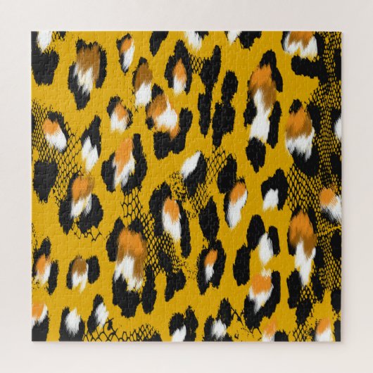 Luipaard Textuur Dier Print Achtergrond Legpuzzel (Verticaal)