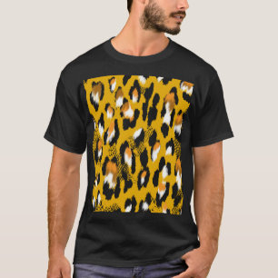 Luipaard Textuur Dier Print Achtergrond T-shirt
