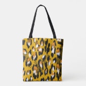 Luipaard Textuur Dier Print Achtergrond Tote Bag (Achterkant)