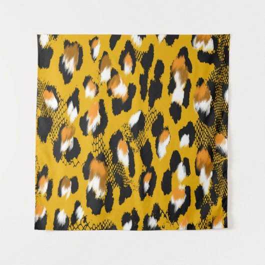 Luipaard Textuur Dier Print Achtergrond Wandkleed (Voorkant)