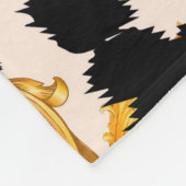 Luipaard textuur: goud barok patroon. fleece deken (Hoek)