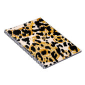 Luipaard textuur: goud barok patroon. notitieboek (Rechterzijde)