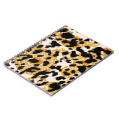 Luipaard textuur: goud barok patroon. notitieboek (Linkerzijde)