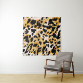 Luipaard textuur: goud barok patroon. wandkleed (In situ)