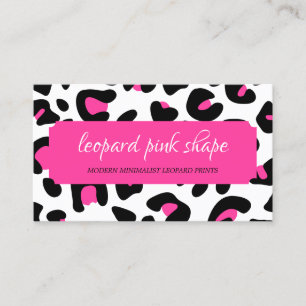 Luipaard Textuur Roze Vorm Frame Visitekaartje