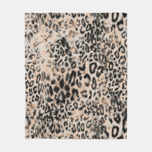 Luipaard textuur: wild dier patroon fleece deken